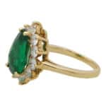 Vintage Tiffany & Co. Pear Cut Emerald Cluster Ring