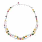 Vintage Bulgari Multi Gem and Diamond Allegra Necklace