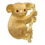 Vintage Tiffany & Co. Ruby Koala Brooch.