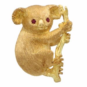 Vintage Tiffany & Co. Ruby Koala Brooch.