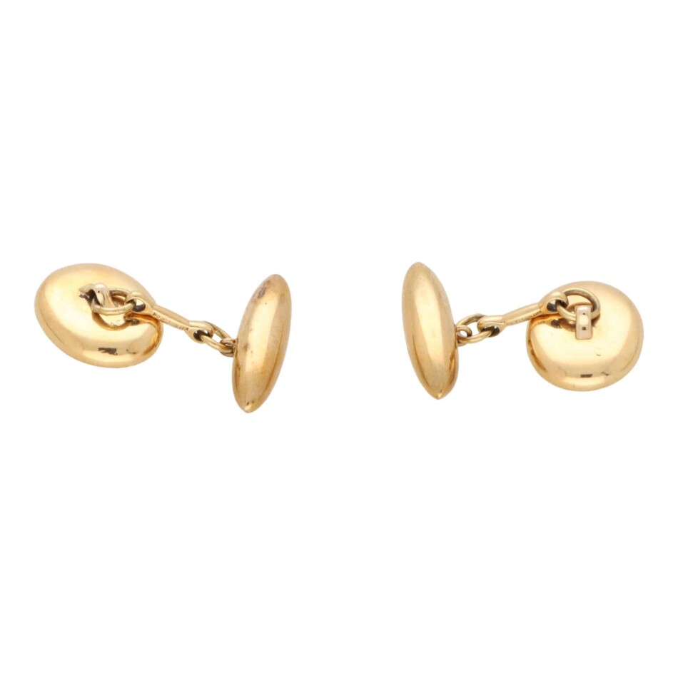 Victorian Essex Crystal Duck Scene Cufflinks