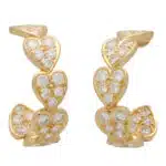 Vintage Cartier 'Virgo' Diamond Heart Hoop Earrings