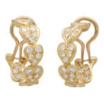 Vintage Cartier 'Virgo' Diamond Heart Hoop Earrings