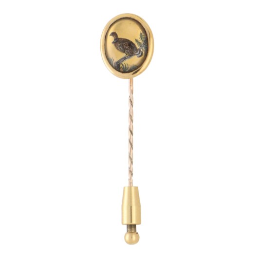 Vintage Victorian Grouse Scene Stick Pin