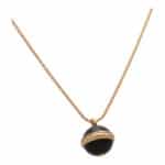 Vintage Piaget Onyx and Diamond Pendant Necklace