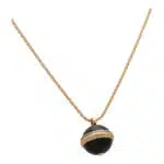Vintage Piaget Onyx and Diamond Pendant Necklace