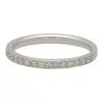 Vintage White Gold Diamond Half Eternity Ring