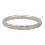 Vintage White Gold Diamond Half Eternity Ring