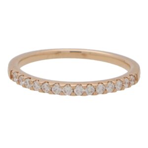 Vintage Rose Gold Half Eternity Ring