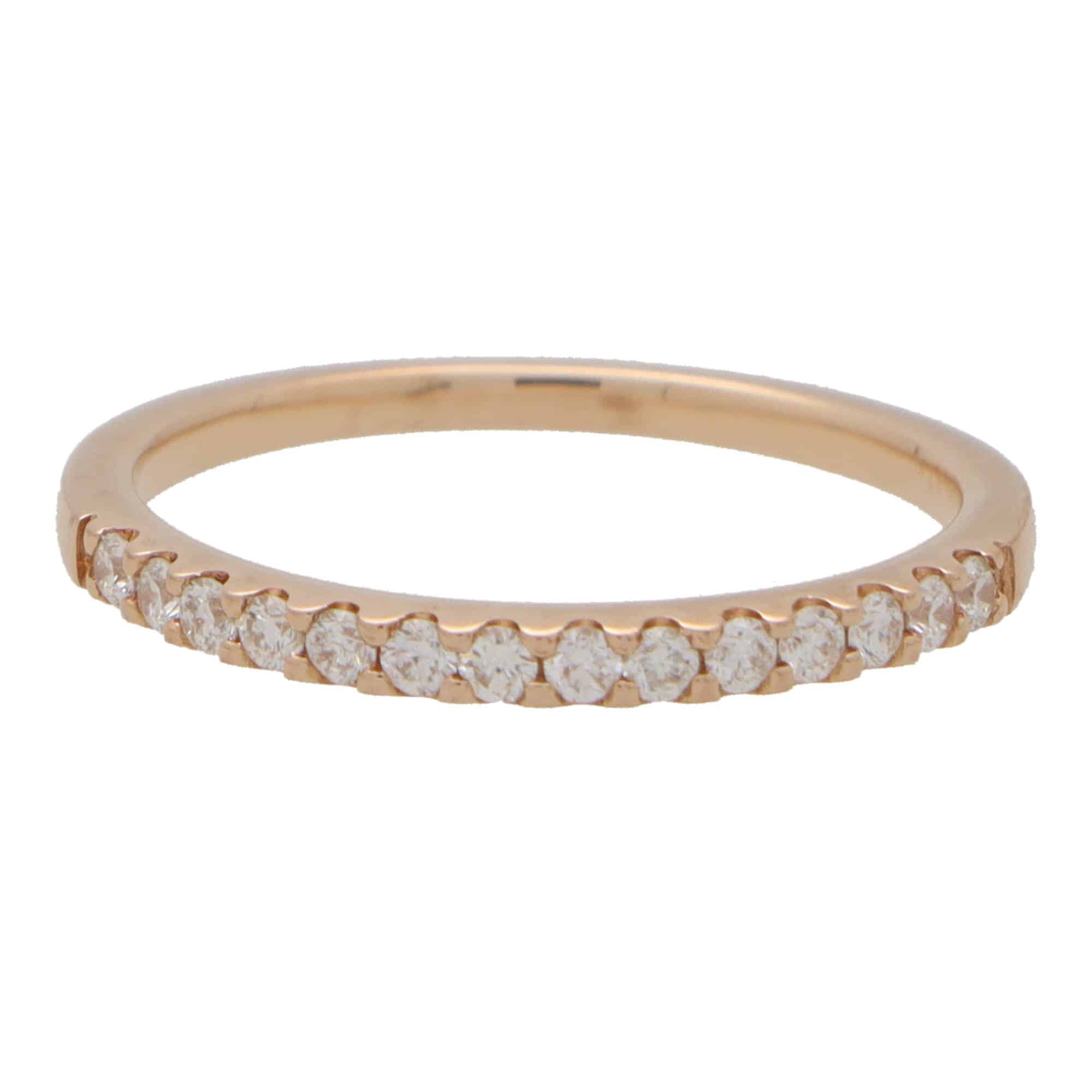 Checkered Diamond Half Eternity Ring - Tomfoolery London