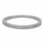 Vintage White Gold Half Eternity Ring