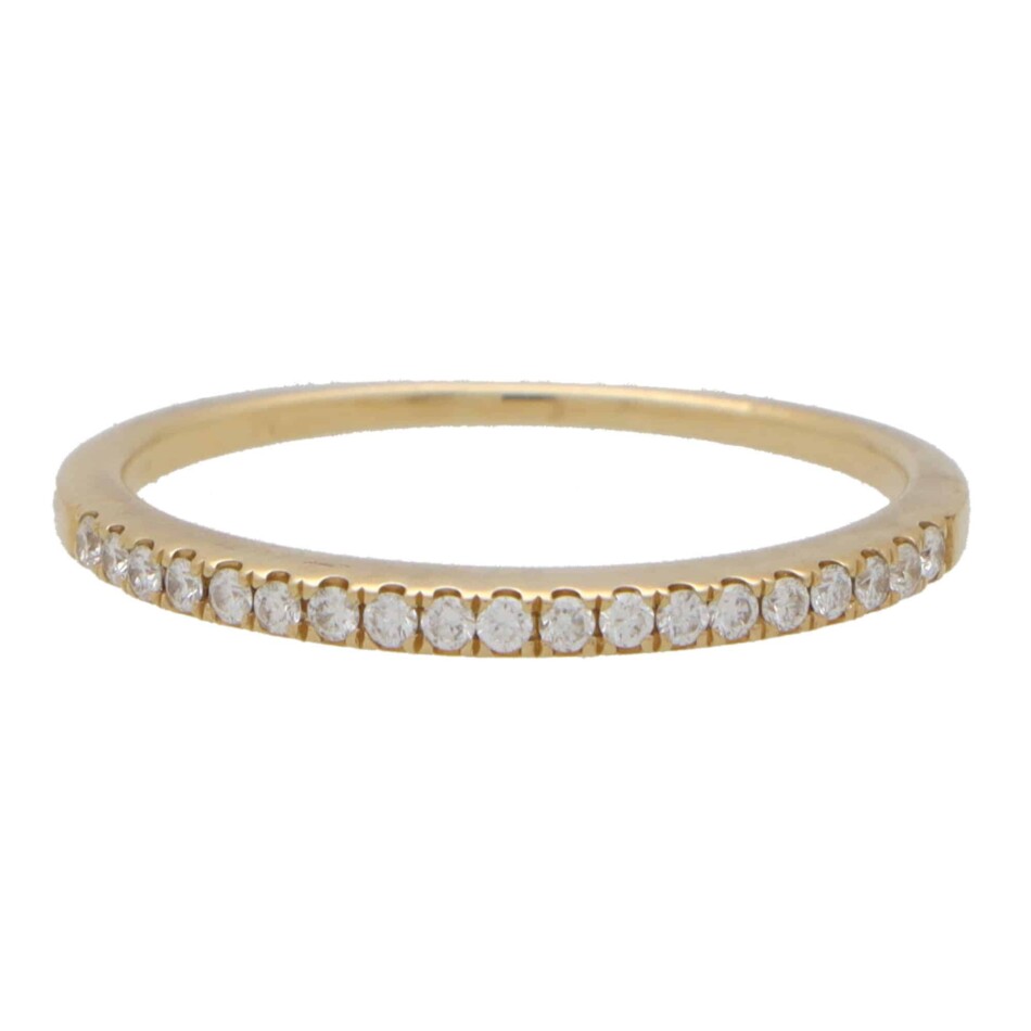 Vintage Half Eternity Band in Yellow Gold