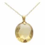 Vintage 100.39 Carat Citrine Pendant Necklace