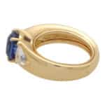 Vintage Cartier GIA Certified Sapphire and Diamond Ring