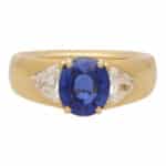 Vintage Cartier GIA Certified Sapphire and Diamond Ring