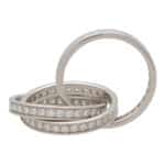 Vintage Cartier Full Diamond Trinity Ring in White Gold