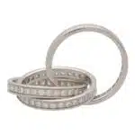 Vintage Cartier Full Diamond Trinity Ring in White Gold