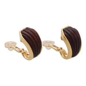 Vintage Boucheron Wood Earrings