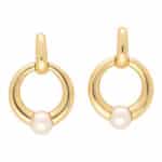 Vintage Cartier Pearl Door Knocker Drop Earrings