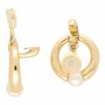 Vintage Cartier Pearl Door Knocker Drop Earrings