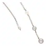 Vintage Cartier Pearl and Diamond Lariat Necklace