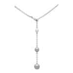 Vintage Cartier Pearl and Diamond Lariat Necklace