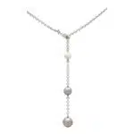 Vintage Cartier Pearl and Diamond Lariat Necklace