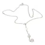 Vintage Cartier Pearl and Diamond Lariat Necklace