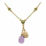 Vintage Bvlgari Amethyst, Peridot and Diamond Necklace