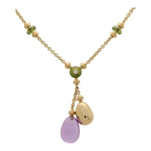 Vintage Bvlgari Amethyst, Peridot and Diamond Necklace