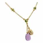 Vintage Bvlgari Amethyst, Peridot and Diamond Necklace