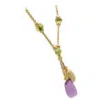 Vintage Bvlgari Amethyst, Peridot and Diamond Necklace