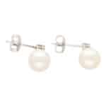 Pearl and Diamond Stud Earrings