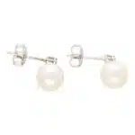 Pearl and Diamond Stud Earrings