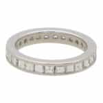 Contemporary Carre Cut Diamond Full Eternity Ring