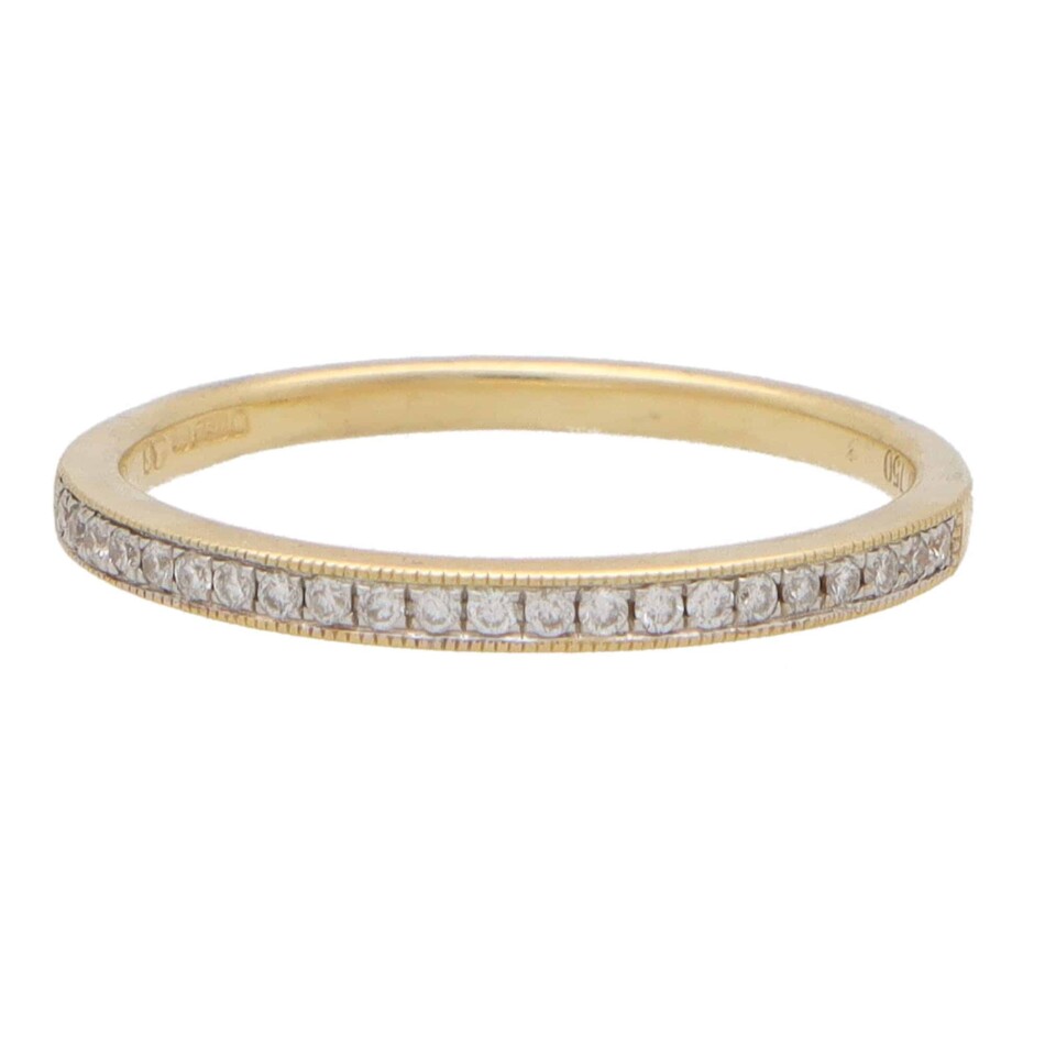 Vintage Half Eternity Band in Yellow Gold