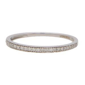 Vintage Half Eternity Band in White Gold