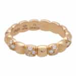 Vintage Fred Paris Diamond Bubble Band Ring in Rose Gold