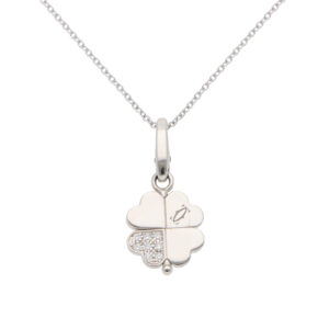 Vintage Cartier Diamond Clover Charm