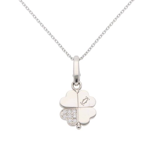 Vintage Cartier Diamond Clover Charm