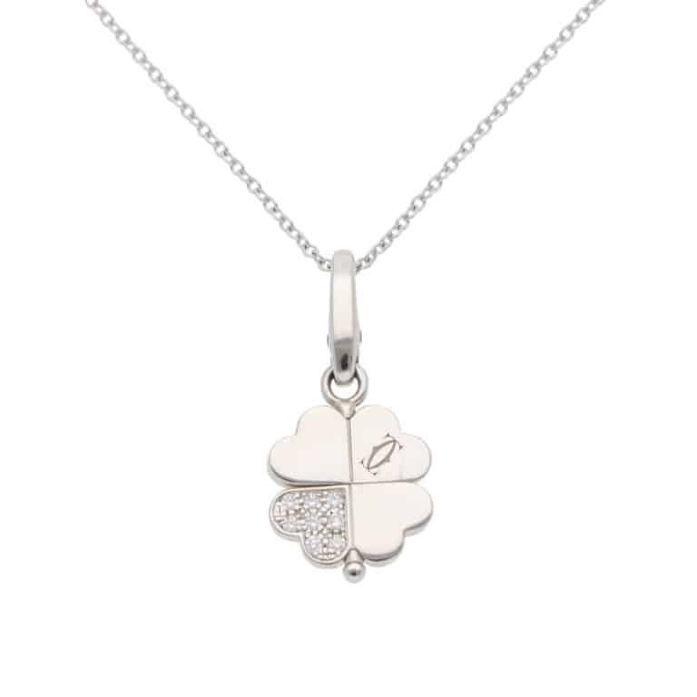 Vintage Cartier Diamond Clover Charm