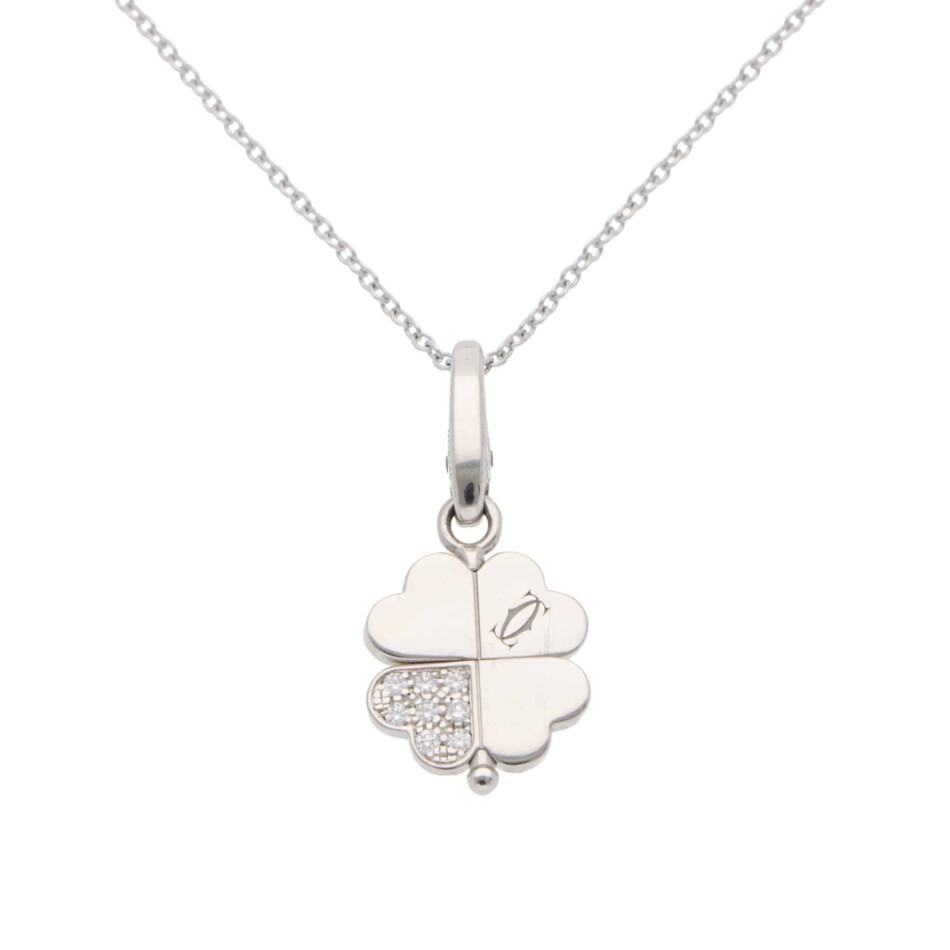 Vintage Cartier Diamond Clover Charm