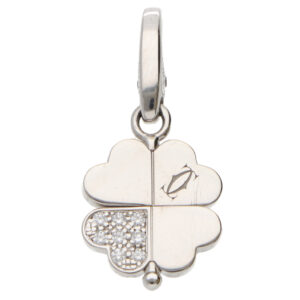 Vintage Cartier Diamond Clover Charm