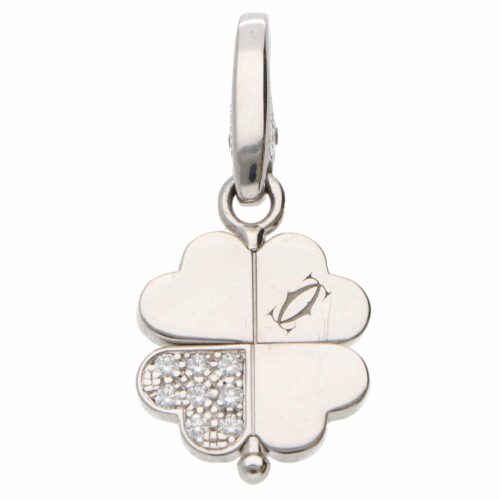 Vintage Cartier Diamond Clover Charm
