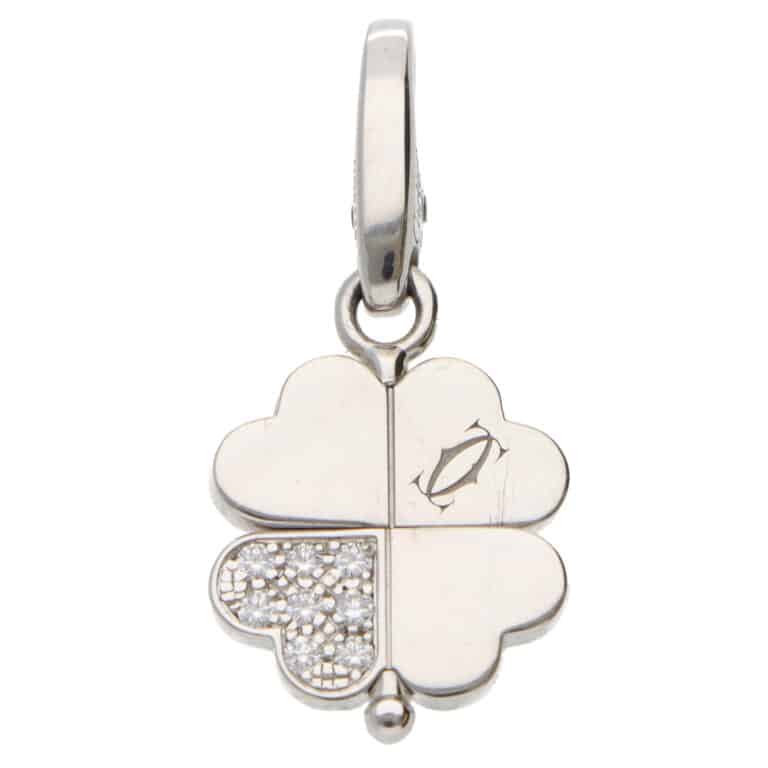 Vintage Cartier Diamond Clover Charm