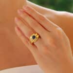 Vintage French Bombé Cabochon Sapphire Ring