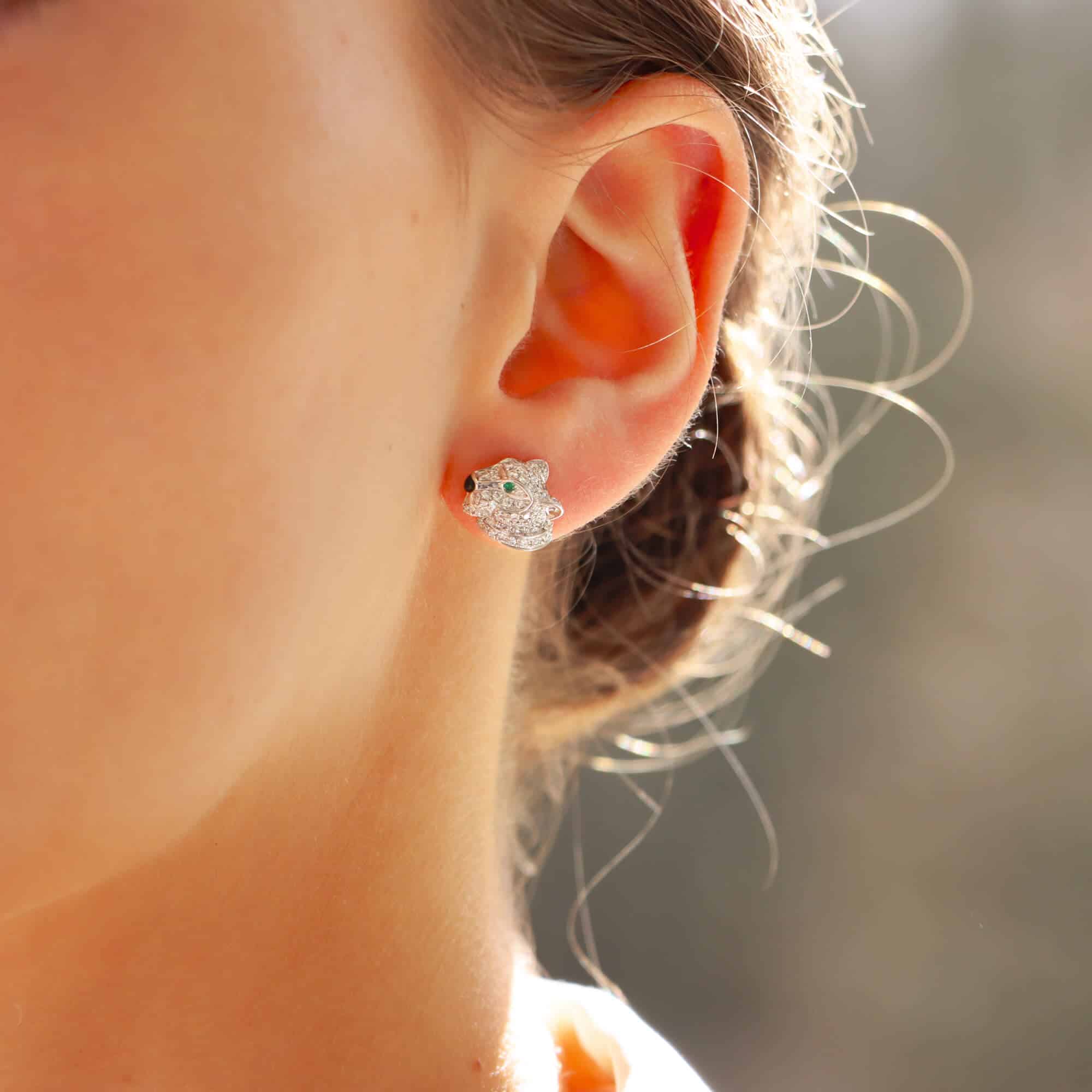 Cartier diamond cheap stud earrings