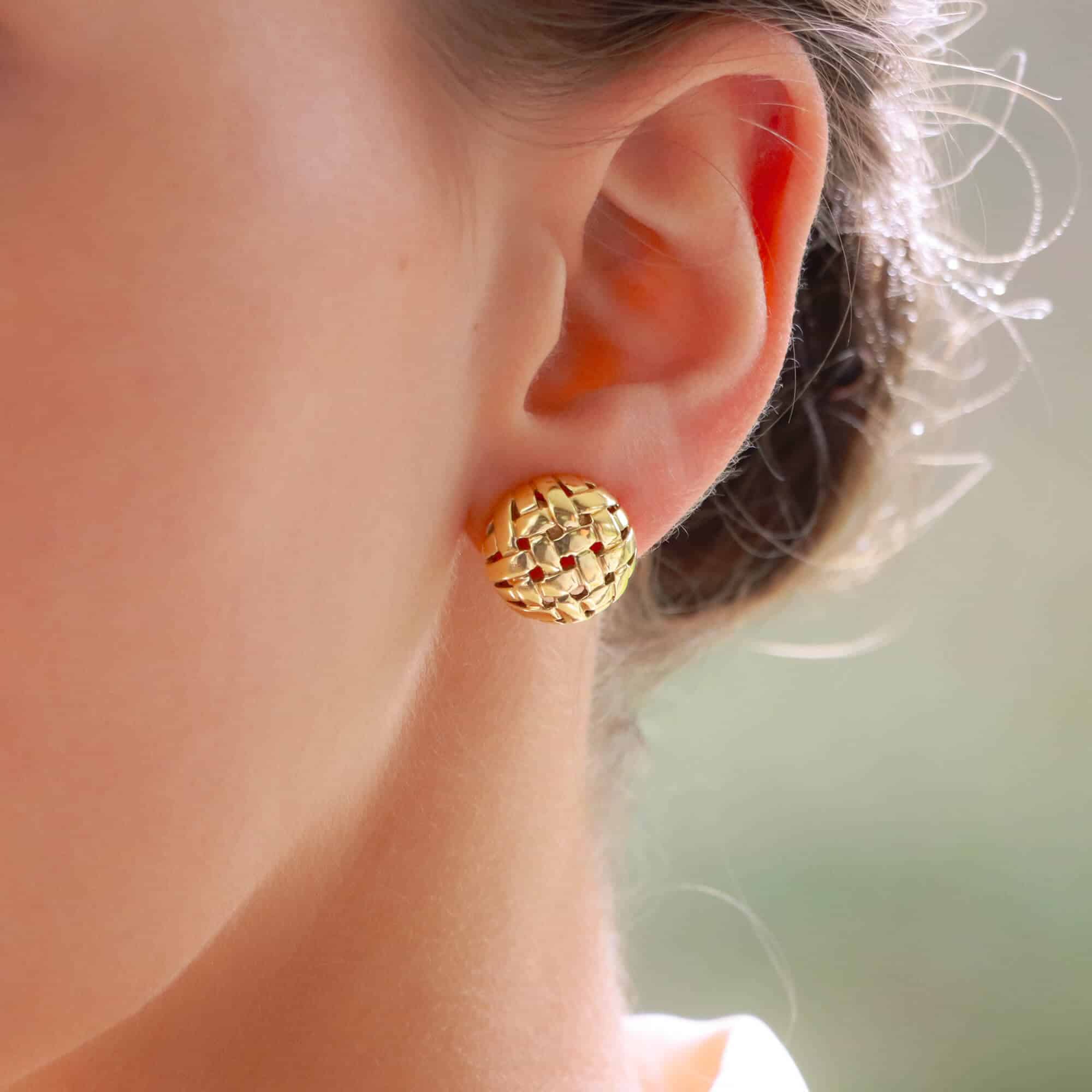 Tiffany and co gold earrings clearance