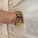 Vintage Roberto Coin Enameled Giraffe Bangle