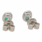 Emerald and Diamond Halo Earrings